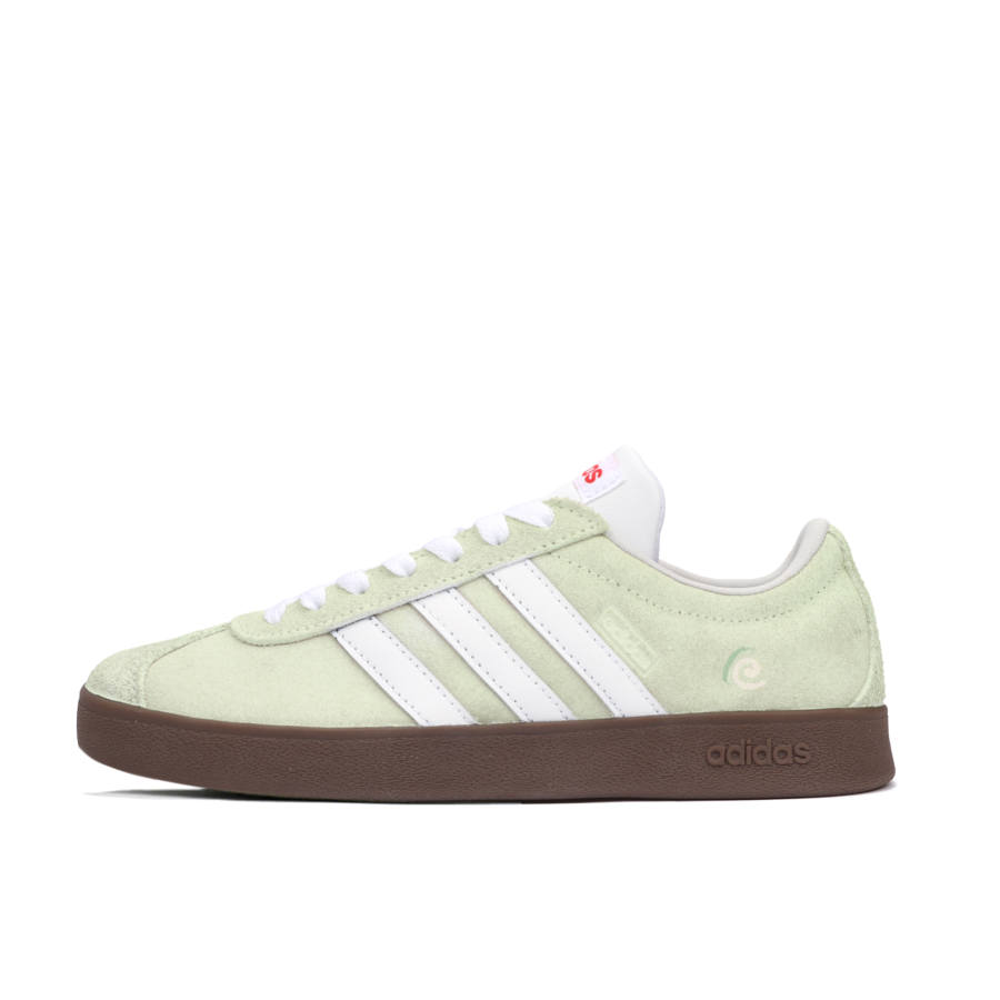 Adidas Adidas VL COURT 2.0 Matcha Swiss Roll Abrasion Resistant Lightweight Low top Skateboard Shoes Unisex Green White