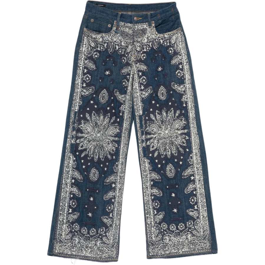 R13 Jeans Women's Blue Moderate Wide Leg Pants