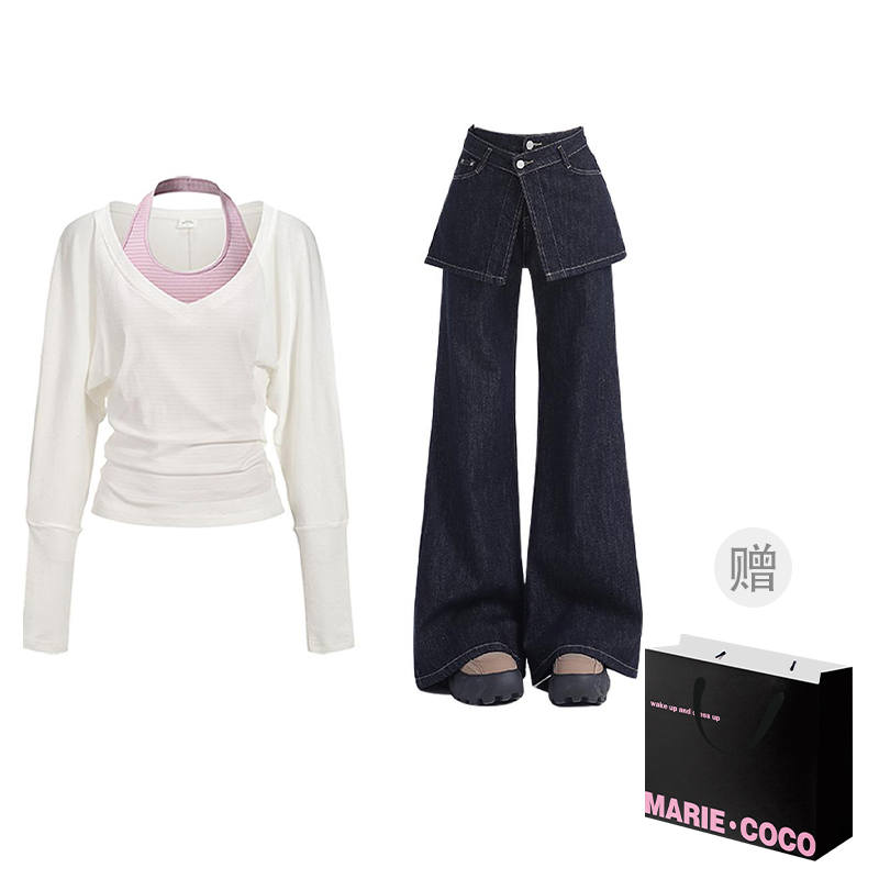 MARIE·COCO Casual Suits Women's V Neck Moderate
