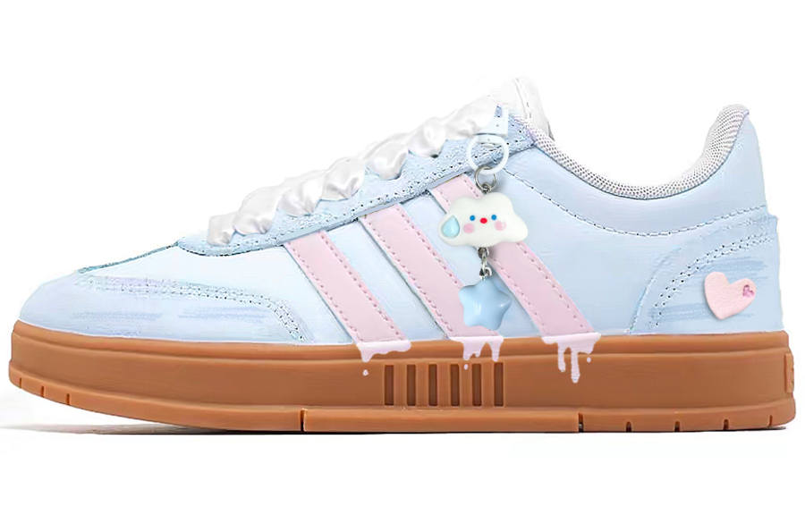 Adidas Adidas GRADAS Cloud Frost Cream Low top Skateboard Shoes Unisex Blue Pink
