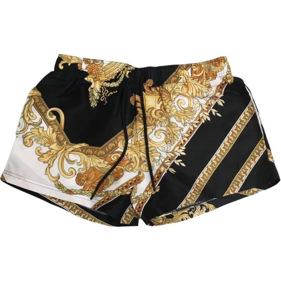 VERSACE Casual Shorts Men's Black Gold Moderate Other