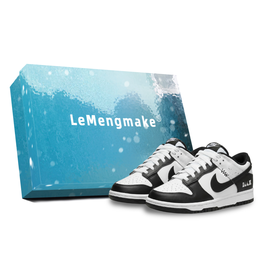 Nike Nike Dunk Lemon Joy Abrasion Resistant Cushioning Low top Skateboard Shoes Men's Black White