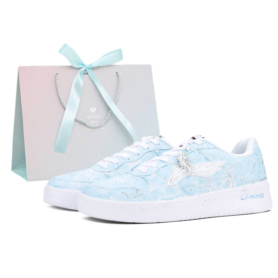 Li-Ning Li Ning Floating Boat Abrasion Resistant Low top Skateboard Shoes Unisex Sky Blue
