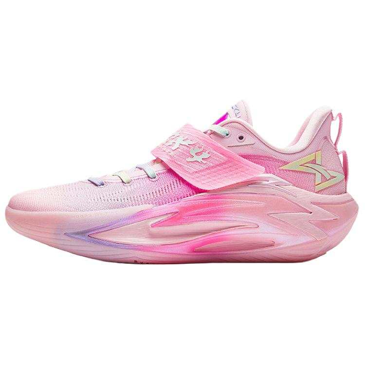 Anta Shock Wave 7 Pro Textile, Synthetic Leather Low top Basketball Shoes Men's Pink