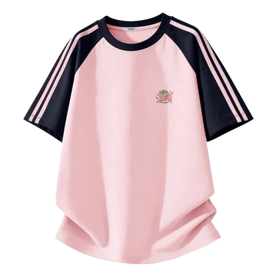MINISO T Shirts Women's Crew Neck Moderate Straight Fit