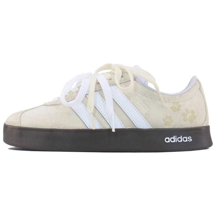 Adidas Adidas VL COURT 2.0 Synthetic Leather, Split Cow Leather Low top Skateboard Shoes Unisex Oat Beige