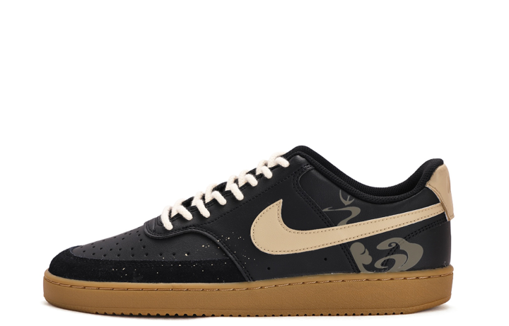 Nike Nike Court Vision Low top Skateboard Shoes Unisex Black Yellow