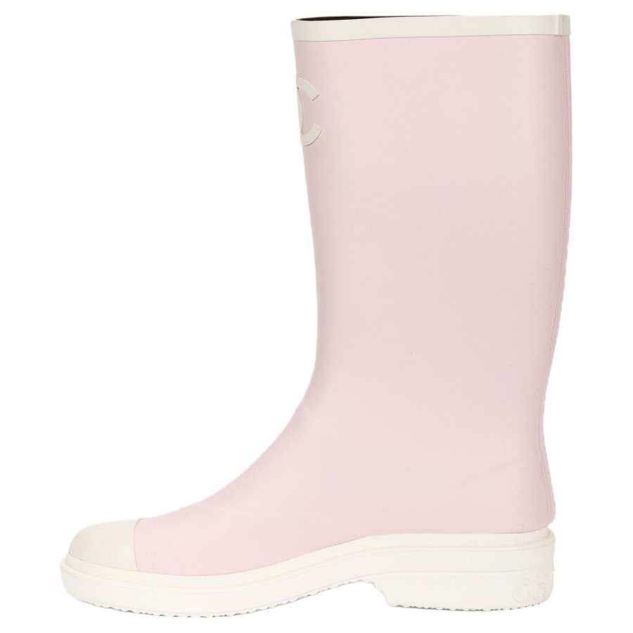 CHANEL 26C Rain Boots Women's Pink
