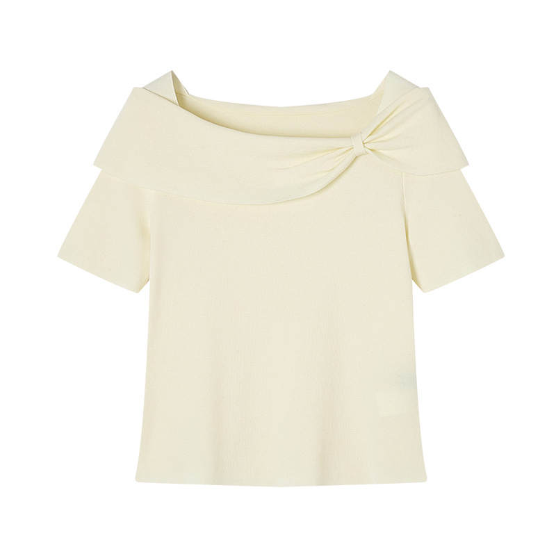 XIANGYING Knitwear Women's Boat Neck Thin Base Layer
