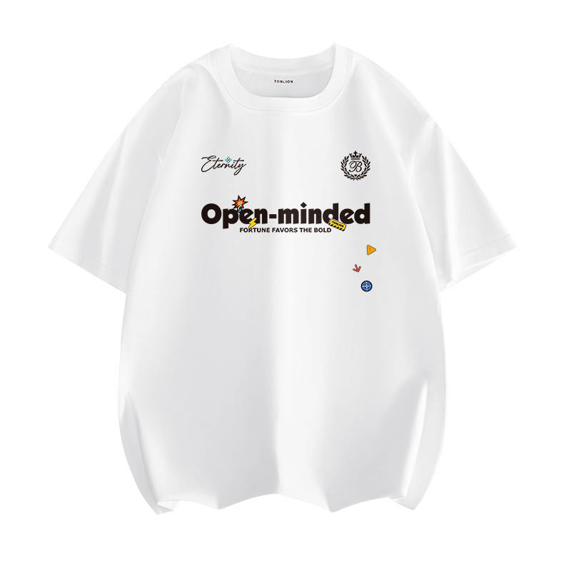 Tonlion T Shirts Unisex Crew Neck Moderate Straight Fit