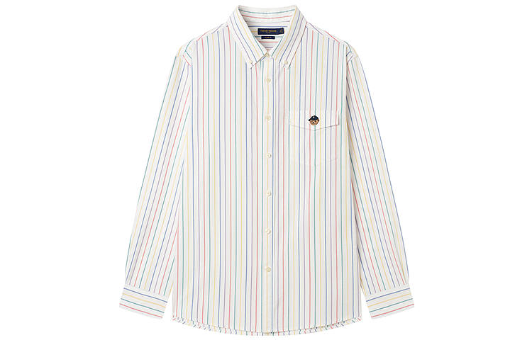 Teenie Weenie Men Shirts Unisex Ivory White Lapel Moderate