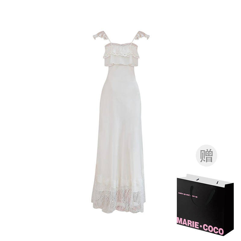 MARIE·COCO Slip Dresses Women's Dress Square Collar Moderate Long