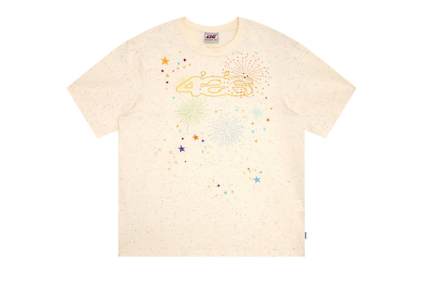 F426 T Shirts Unisex Light Yellow Crew Neck Moderate Straight Fit