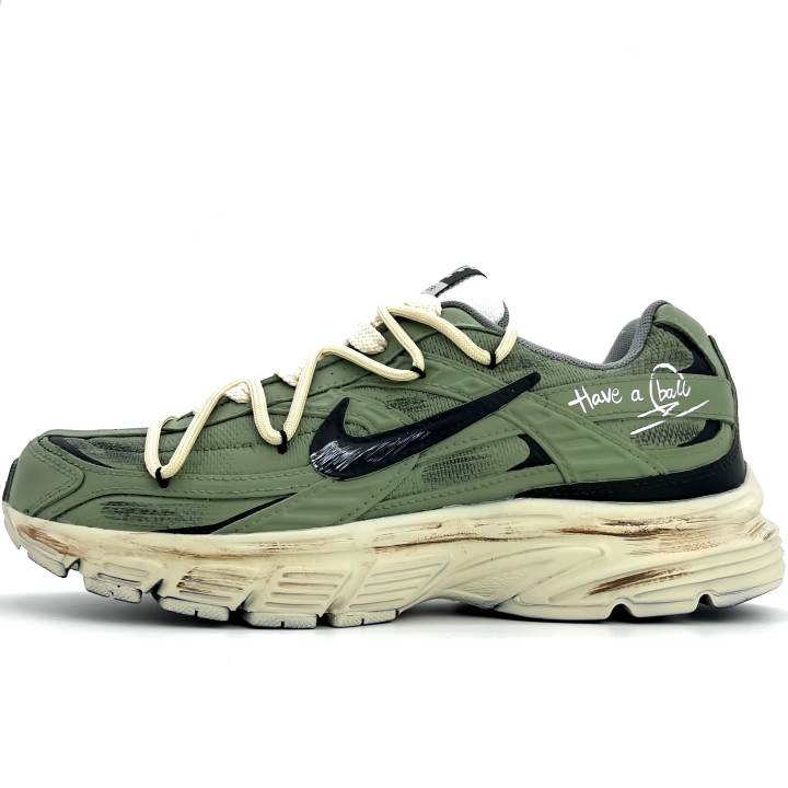 Nike Nike Initiator Leather, Textile Abrasion Resistant Breathable Low top Long Distance Running Shoes Unisex Green