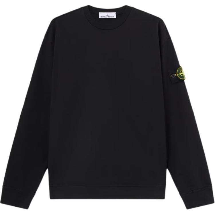 STONE ISLAND Sweatshirts Men's Black Crew Neck Moderate