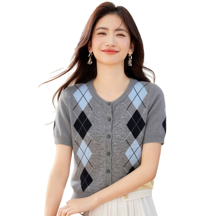 CPAURA Knitted Fabric Cardigan Women's