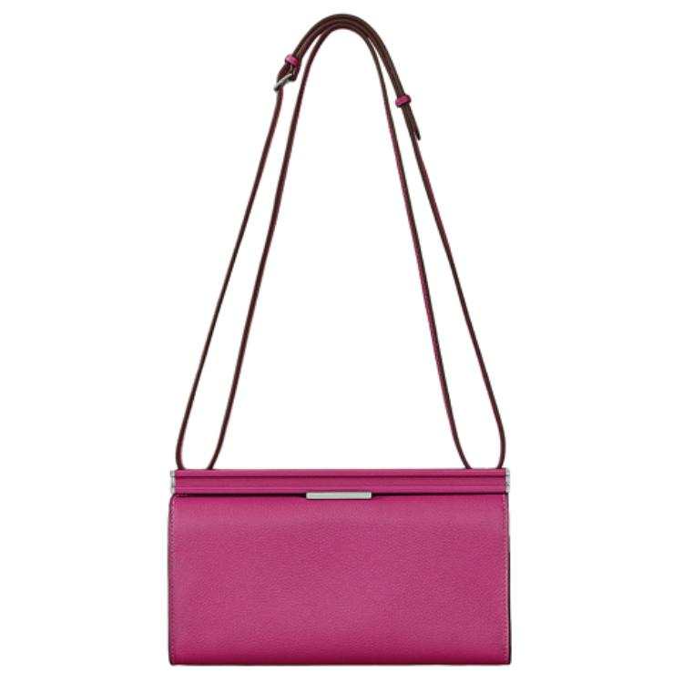 HERMES Clic H Evercolor Calfskin Shoulder Bag, Crossbody Bag 21 Women's L3 Rose Pourpre Rose Purple
