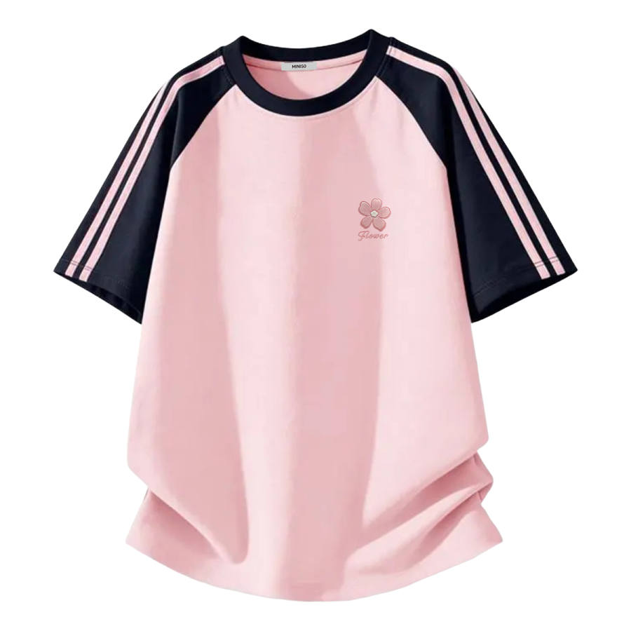 MINISO T Shirts Women's Crew Neck Moderate Straight Fit