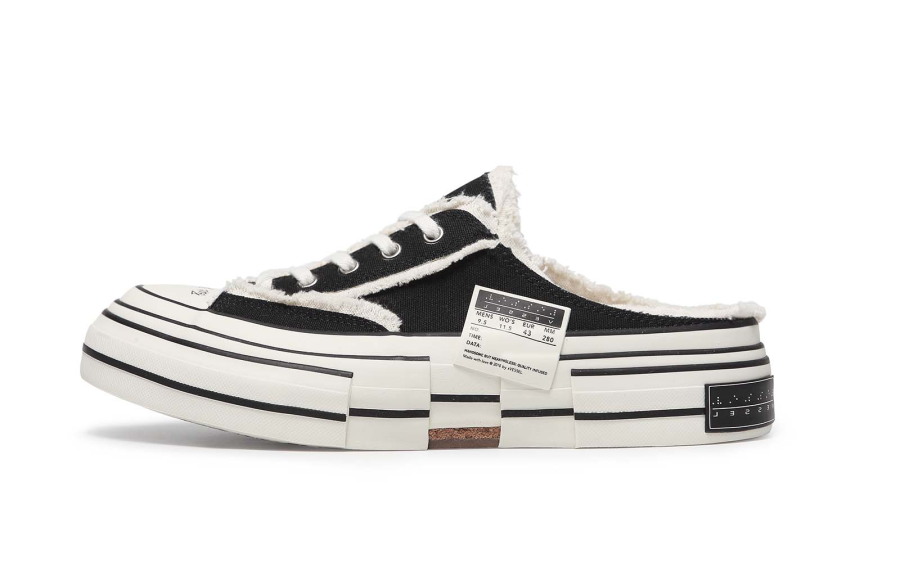 XVESSEL Closed Toe Slippers Unisex Black White