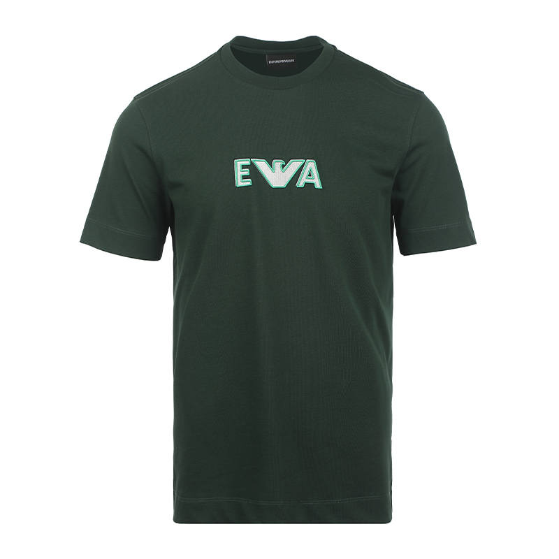 EMPORIO ARMANI SS26 Short Sleeved T Shirts Men's Dark Green