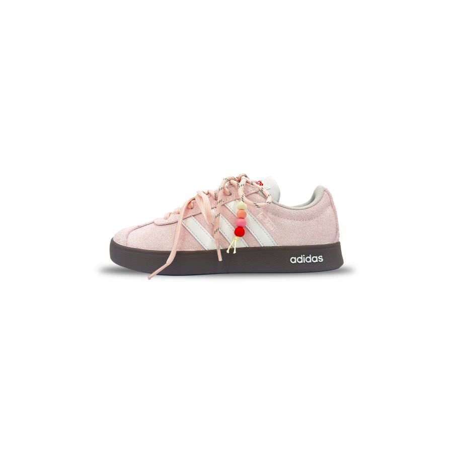 Adidas Neo VL Court 2.0 YIMING Manufacturing, Pink Mist Cloud Balance Slip Resistant Low top Skateboard Shoes Unisex
