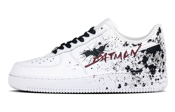 Nike Nike Air Force 1 Spider Man Low top Skateboard Shoes Unisex Black White