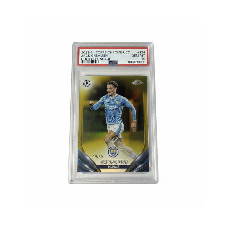 Topps Chrome European War, Grealish, Manchester City, Premier League PSA 10 Points Graded Cards 1 Pc
