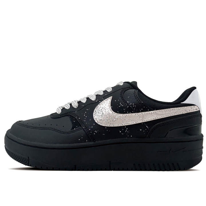 Nike Nike Gamma Force Star Silver Synthetic Leather Abrasion Resistant Low top Skateboard Shoes Women's Black