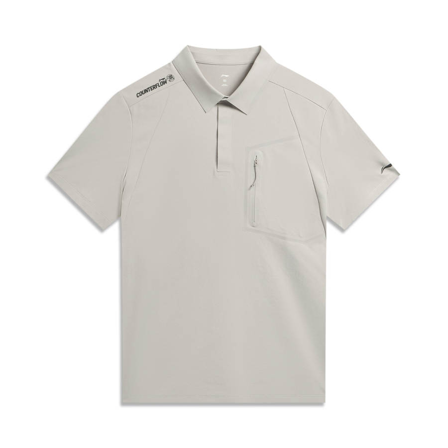 Li-Ning Li Ning Outdoor CF Tracing Polo Men's Cooking Smoke Gray