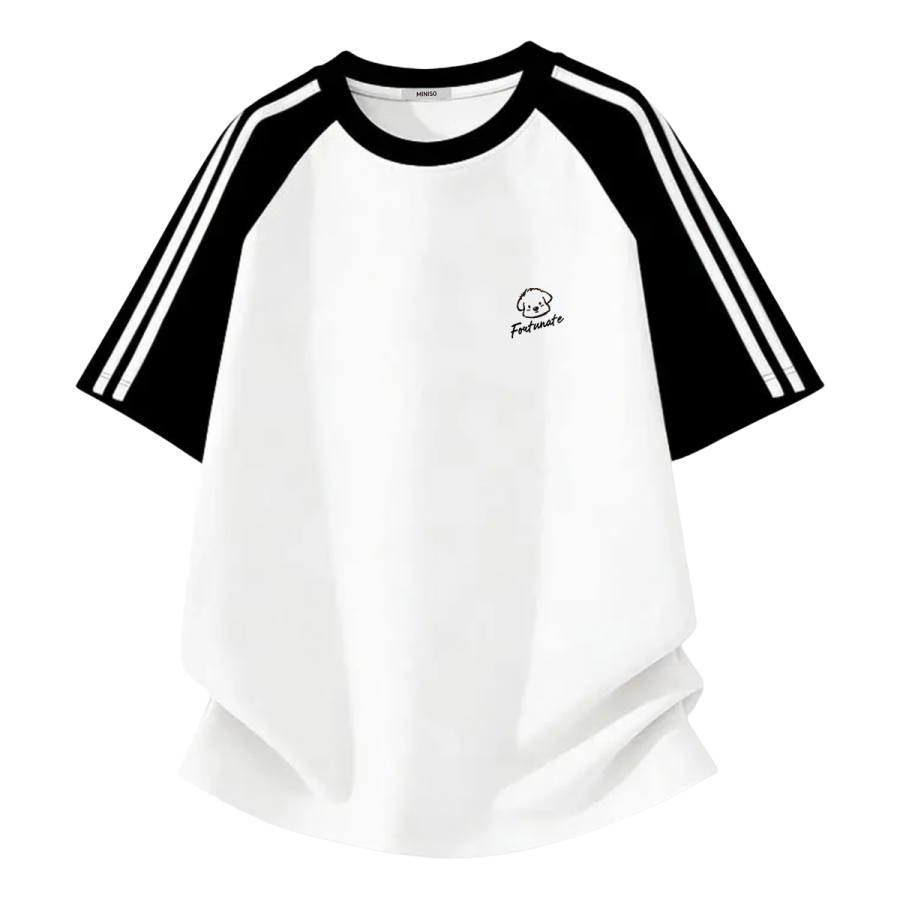 MINISO T Shirts Women's Crew Neck Moderate Straight Fit