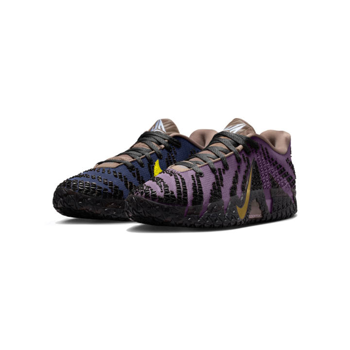 Nike Nike Ja Morant 3 Purple Lightning Blue Flame Low top Basketball Shoes Men's Mismatched Color