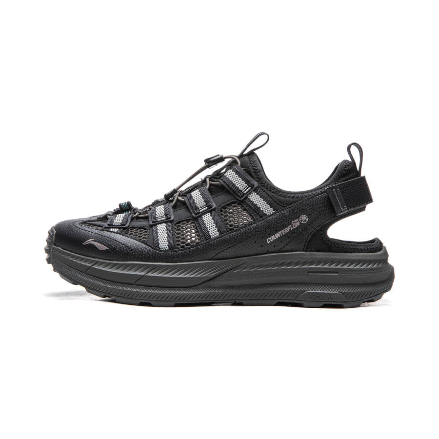 Li-Ning Li Ning Outdoor CF Tracing, Hongtong Synthetic Leather, Textile River Trekking Shoes Men's Night Black
