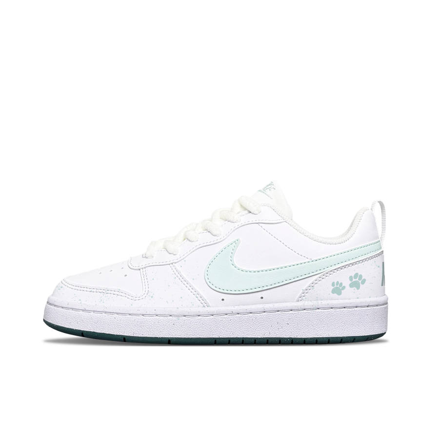 Nike Nike Court Borough Maris Salt Dots Cushioning Slip Resistant Low top Skateboard Shoes Women's White Green