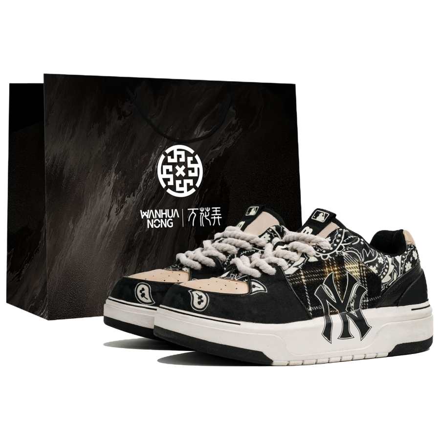 MLB MLB Chunky Liner Slip Resistant Low top Skateboard Shoes Unisex Black