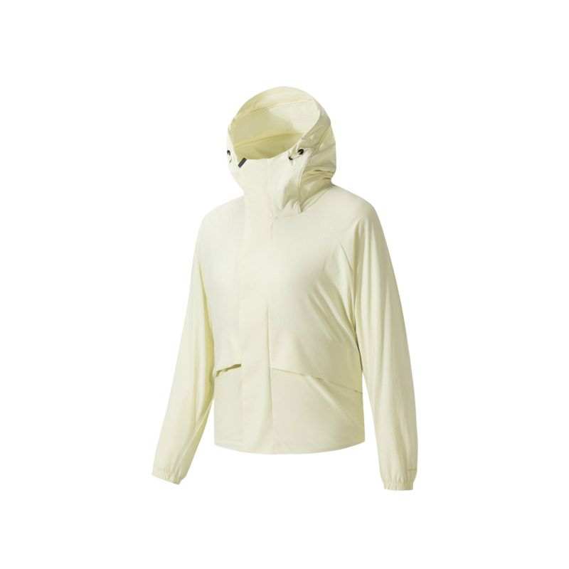 ANTA Jackets Women's Palm Leaf Fan Yellow Hooded Non Detachable Moderate Other