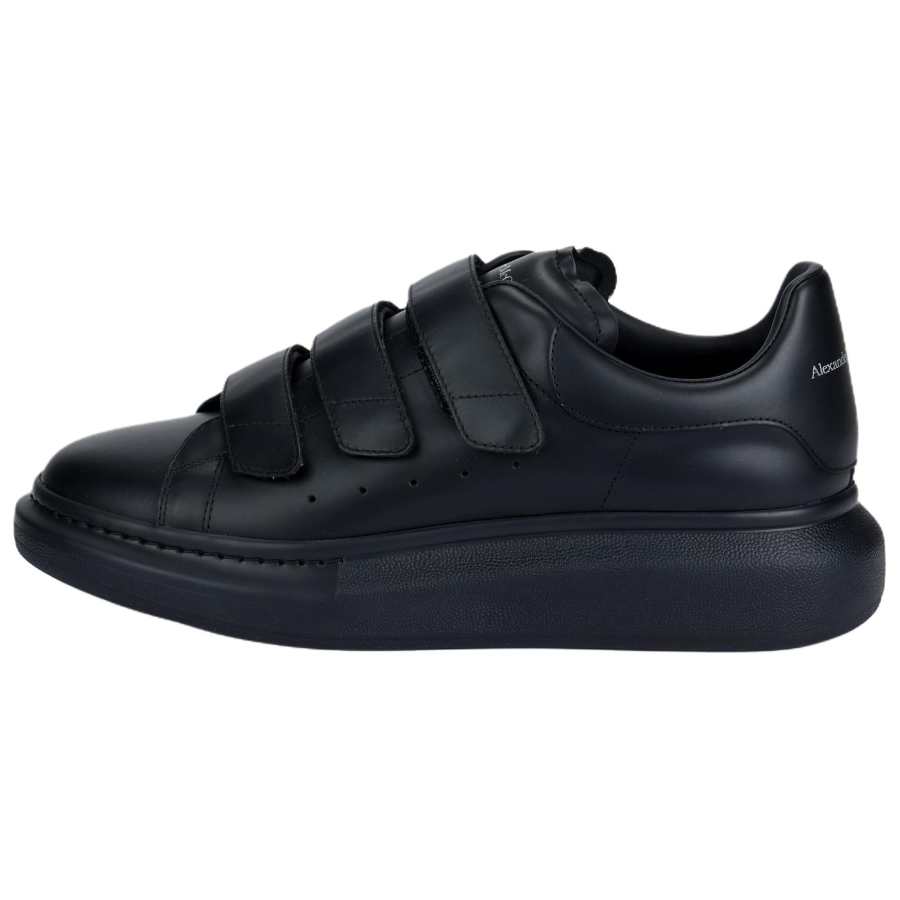 Alexander McQueen Triple Stra Cow Leather Low top Stylish Skateboarding Shoes Men's Black
