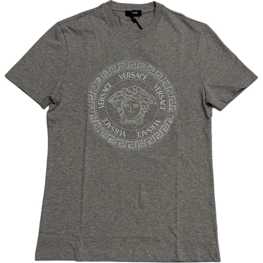VERSACE VERSACE T Shirts Men's Gray Crew Neck Moderate Other