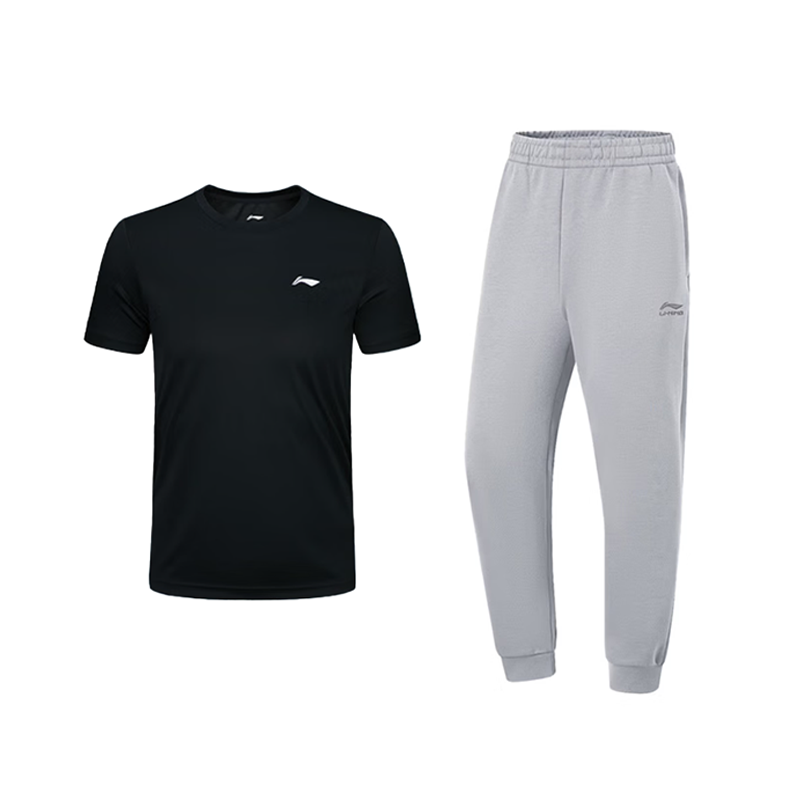 Li-Ning Li Ning Casual Sportswear Unisex Black+Geologic Gray