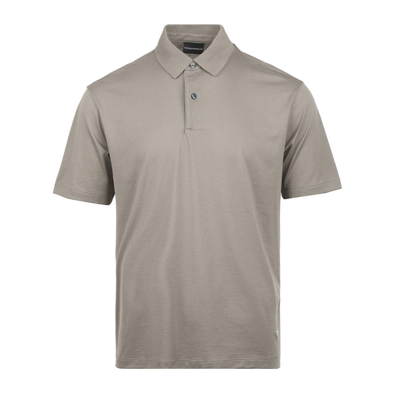 EMPORIO ARMANI Short Sleeved Polo Shirt Men's Light Gray