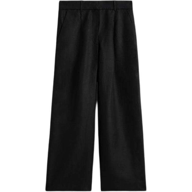 COS Casual Pants Women's Black Moderate Wide Leg Pants