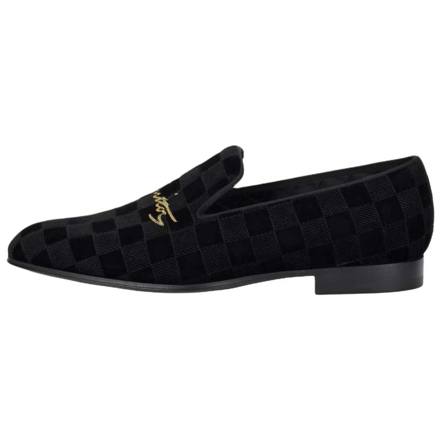 LOUIS VUITTON Auteuil Velvet Shoes 'Black'
