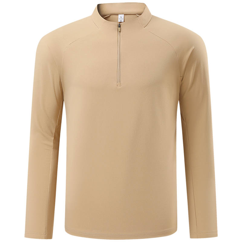 YALU T Shirts Men's Stand Collar Moderate