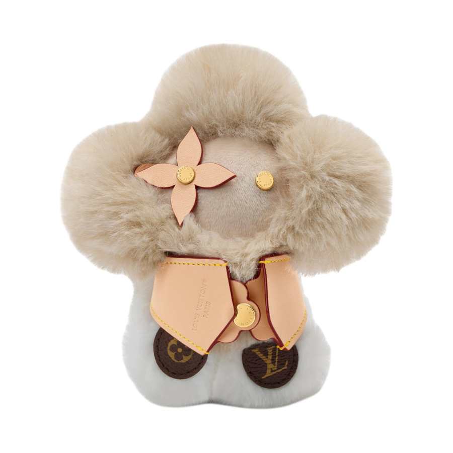 LOUIS VUITTON Vivienne Polyester Earphone Case Women's Coffee & White