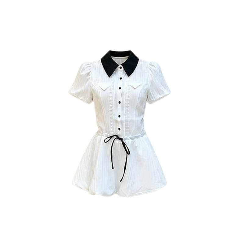 TUSHIFEI Couple Sets Women's Polo Collar Thin Short