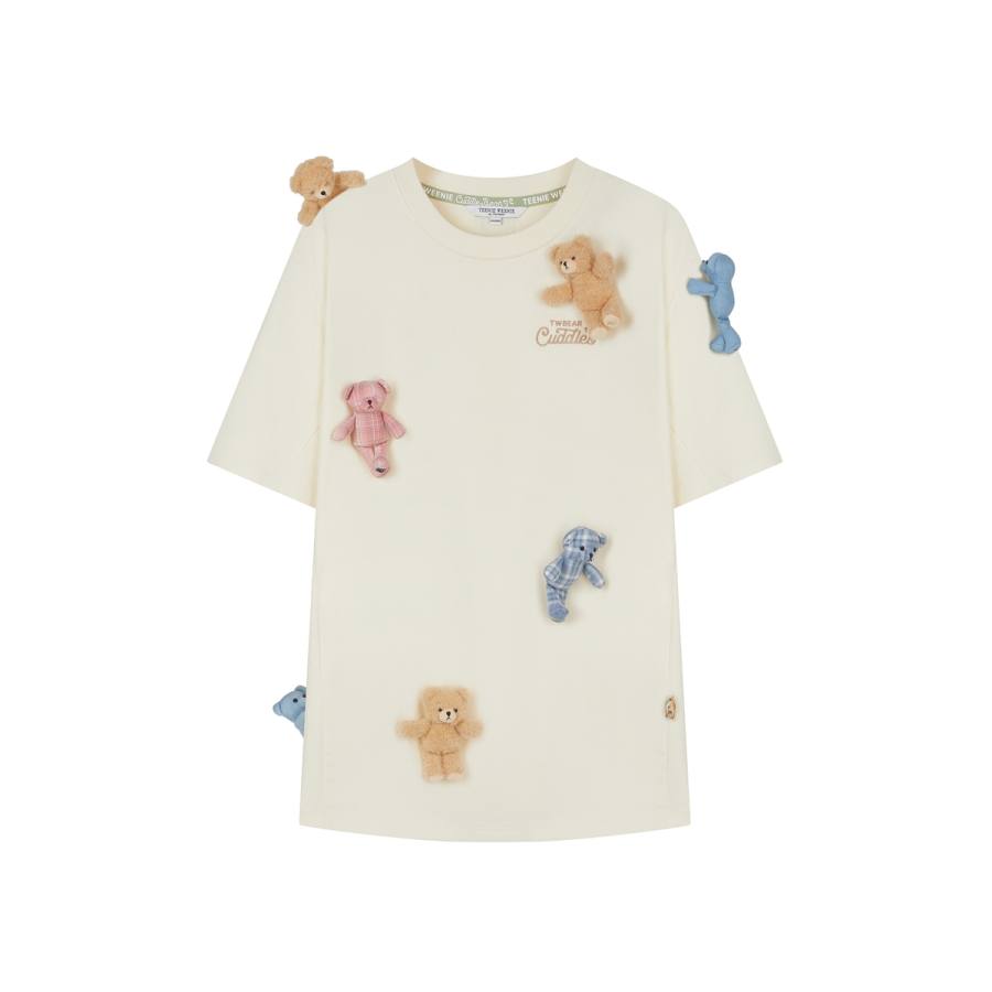 Teenie Weenie T Shirts Women's Ivory Crew Neck