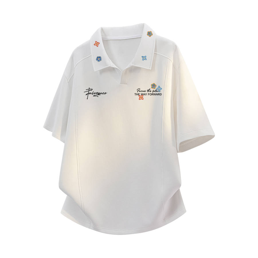PAL ONGACO Polo Shirts Unisex Polo Collar Moderate Straight Fit