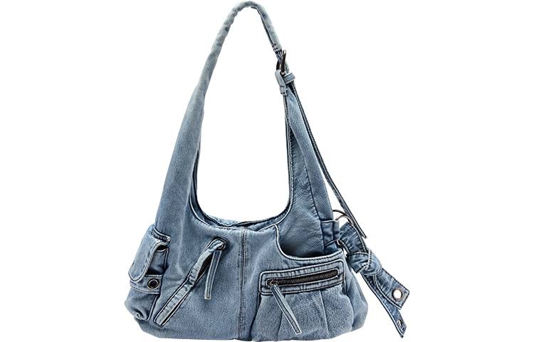 URBAN REVIVO Fabric Crossbody Bags Unisex Blue