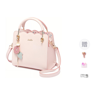 JUST STAR Pu Handheld Portable Crossbody Bag, Shoulder Bag Regular Women's Cherry Blossom Pink