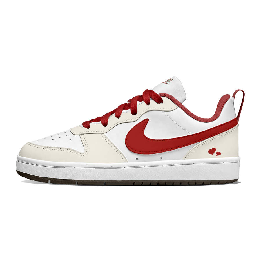 Nike Nike Court Borough Red Heart Love Confession Cushioning Lightweight Low top Skateboard Shoes Women's