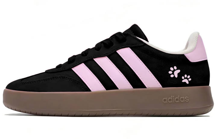Adidas Adidas BARREDA Black Pink Meow Language German Army Trainers Women's